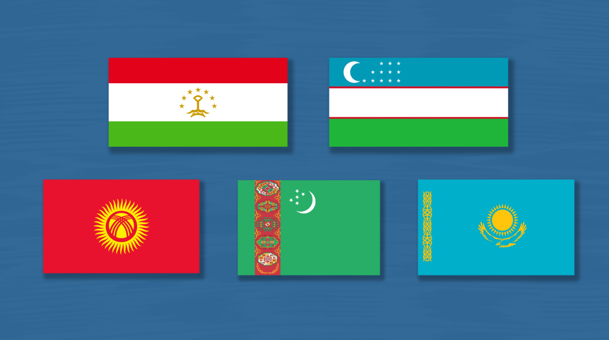 Central Asia Flags 2023